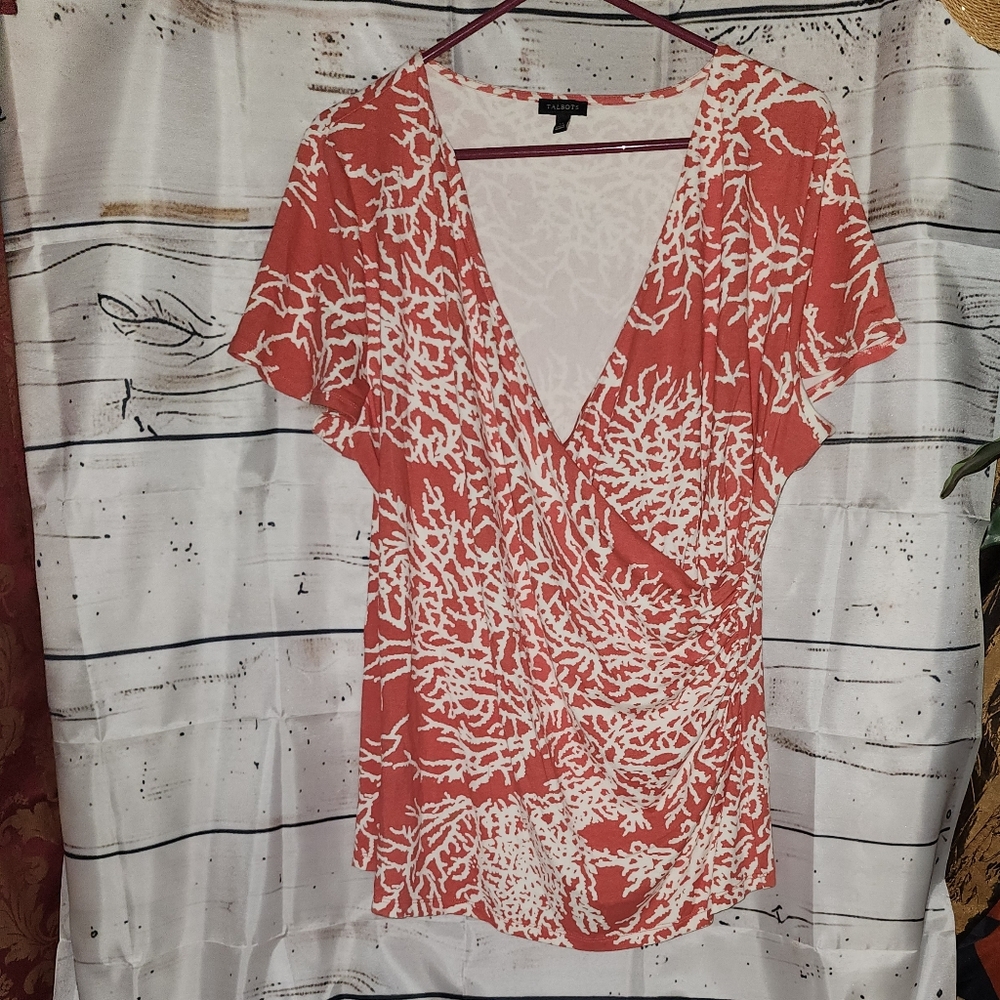 TALBOTS WRAP TOP